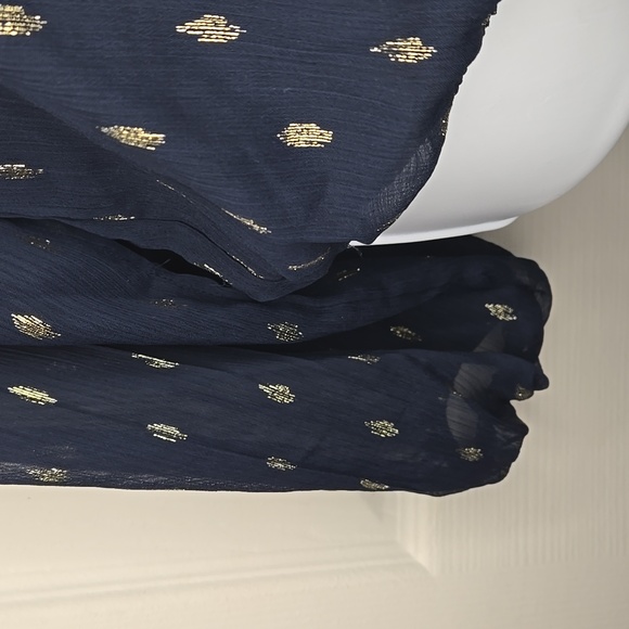 Haver London Navy Blouse W Gold M - Picture 4 of 7